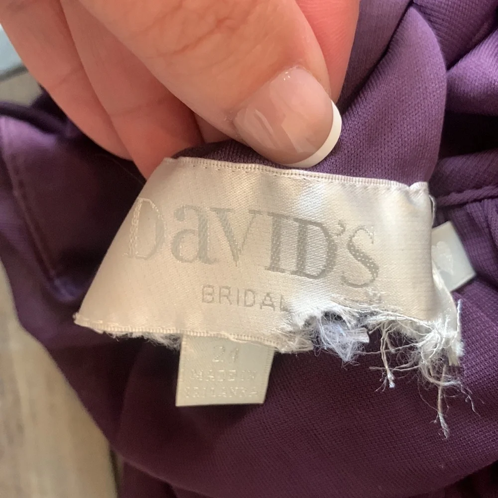 David’s bridal Bridesmaid dress! Beautiful plum color and very versatile! - Picture 3 of 3